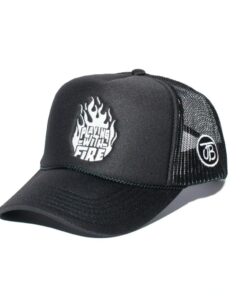 Jungle Boys Clothing Playing With Fire Trucker Hat (Black)