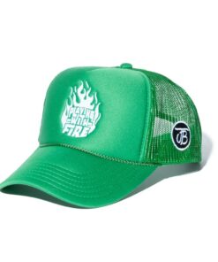 Jungle Boys Clothing Playing With Fire Trucker Hat (Green)